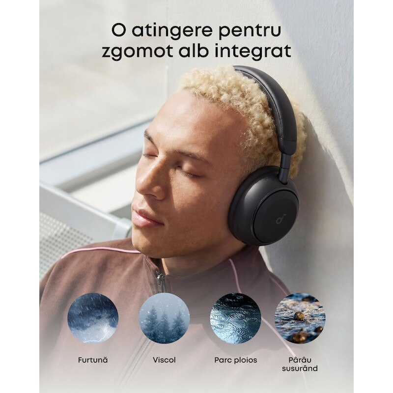 Casti wireless Over-Ear Anker Soundcore Space 2, Active Noise