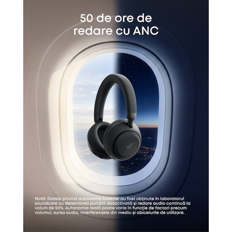 Casti wireless Over-Ear Anker Soundcore Space 2, Active Noise