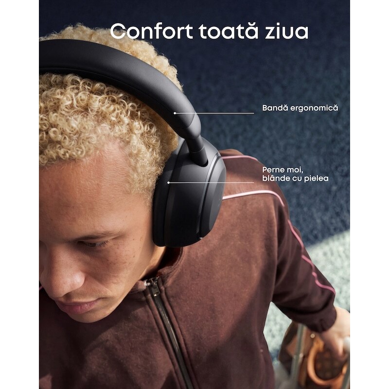 Casti wireless Over-Ear Anker Soundcore Space 2, Active Noise