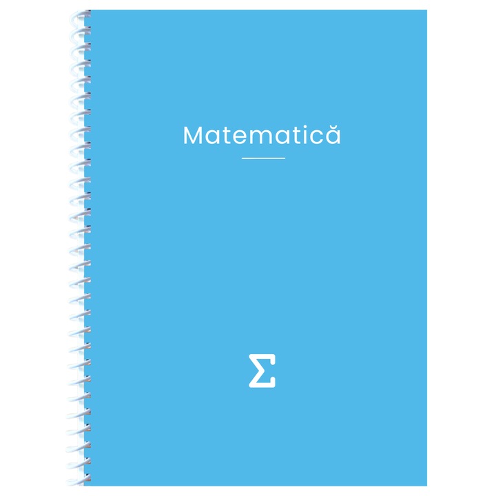 Caiet Studentesc cu spirala, Foi veline, 100 File, A4, personalizat Matematica