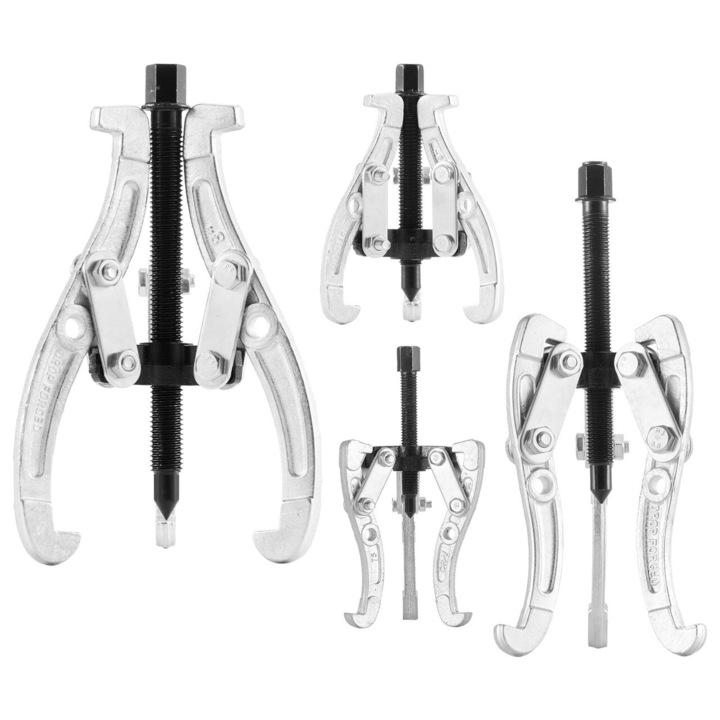 4 darabos csapágykihúzó készlet, 76,2 mm/101,6 mm/152,4 mm/203,2 mm, 2 és 3 karmú