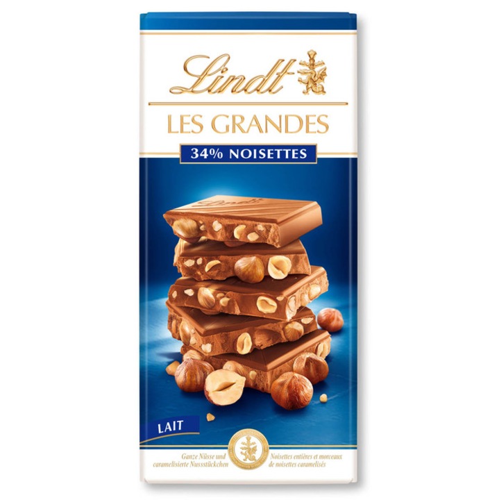 LINDT Grand Noisette tejcsokoládé mogyoróval 150gr