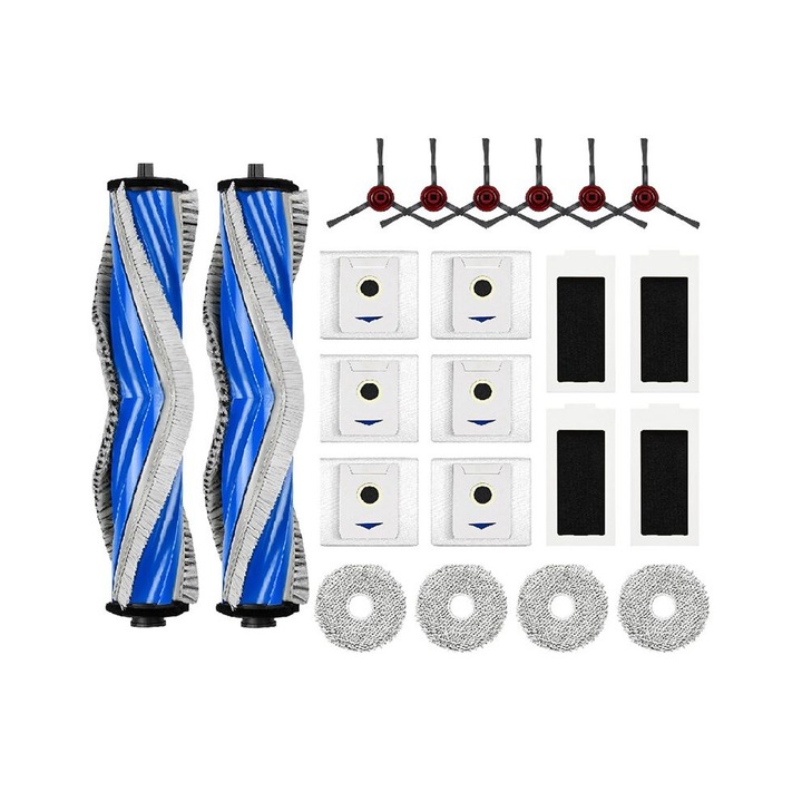 Set accesorii aspirator robot, perii, filtre, lavete, saci praf, multicolor