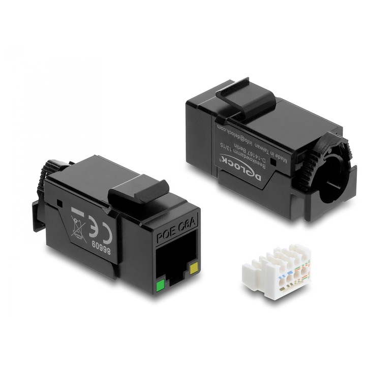 Keystone RJ45 Cat.6A UTP PoE LED-del, Delock 86609