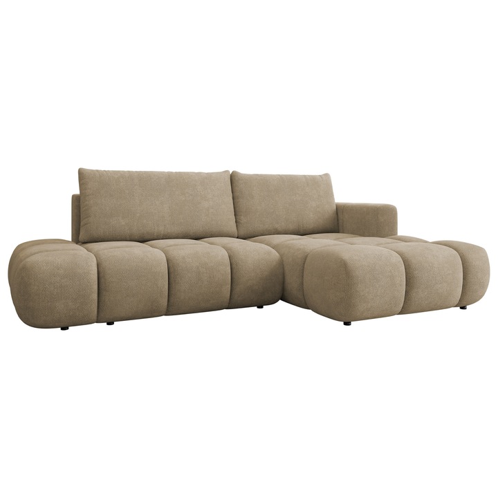 Coltar living modern Syleria Dreapta, MIRJAN 24, latte, 166x283x87 cm
