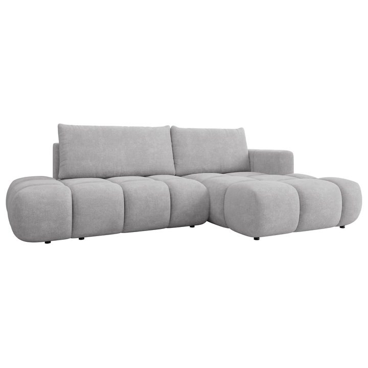 Coltar living modern Syleria Dreapta, MIRJAN 24, gri deschis, 166x283x87 cm