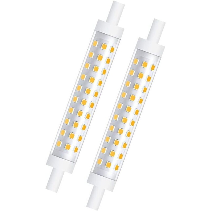 Bec LED R7s 10W 3000K 118mm szett 2 darab melegfehér szabályozható