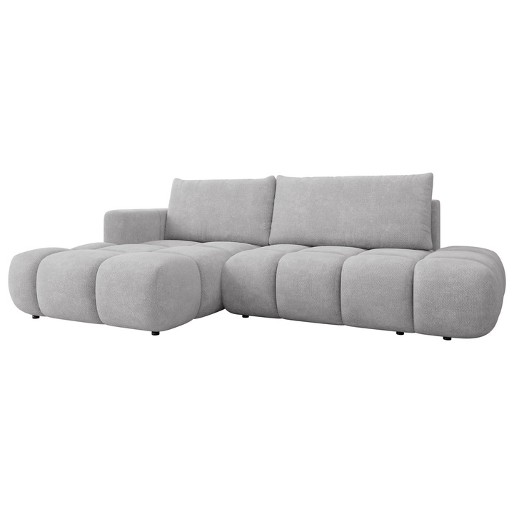 Coltar living modern Syleria Stanga, MIRJAN 24, gri deschis, 166x283x87 cm