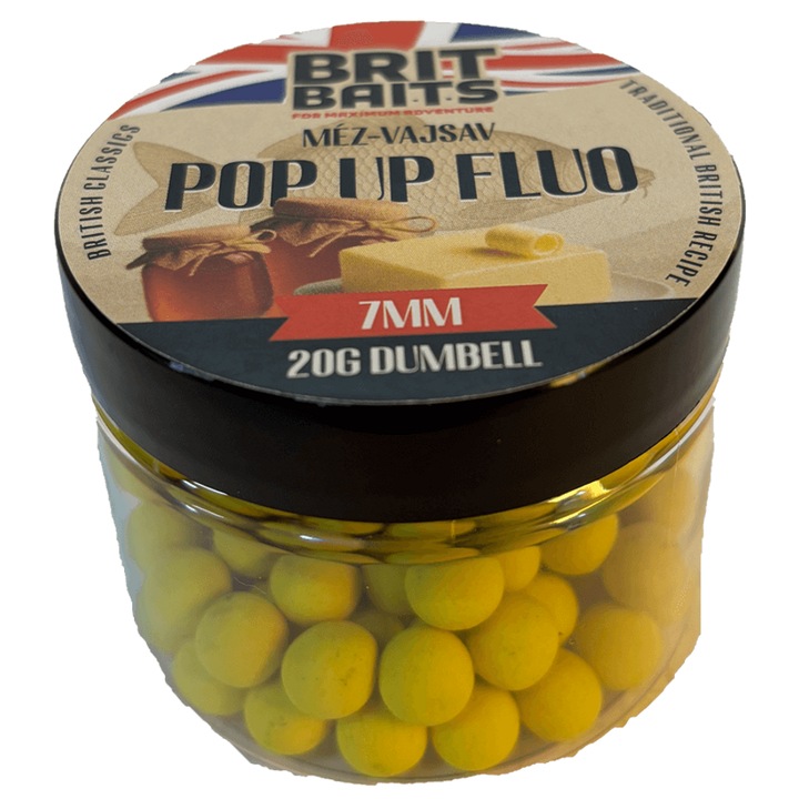 BritBaits Pop Up fluo Méz-Vajsav 7 mm
