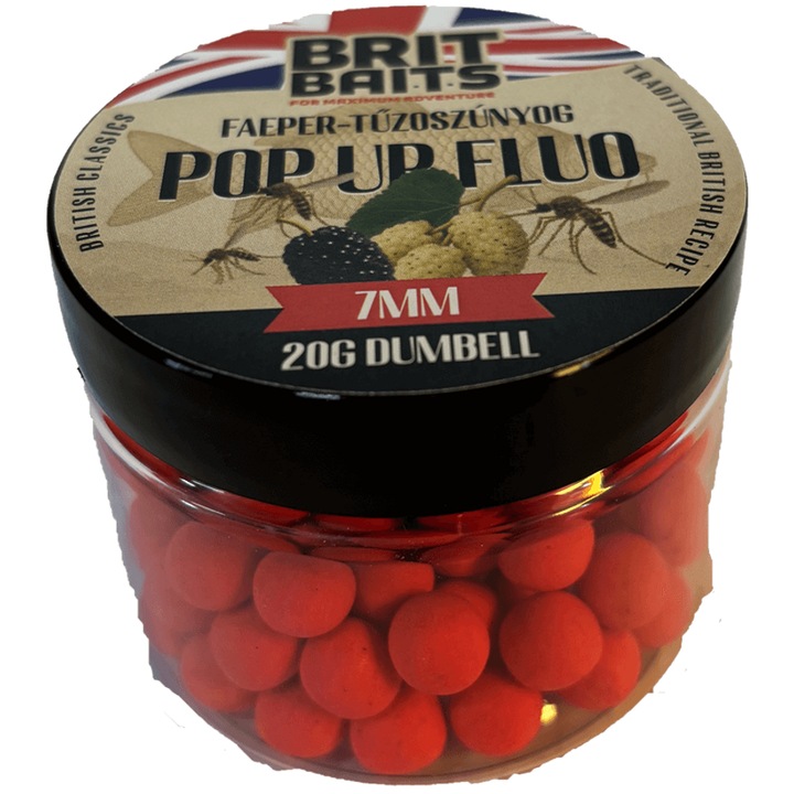 BritBaits Pop Up fluo Faeper-Tűzőszúnyog 7 mm