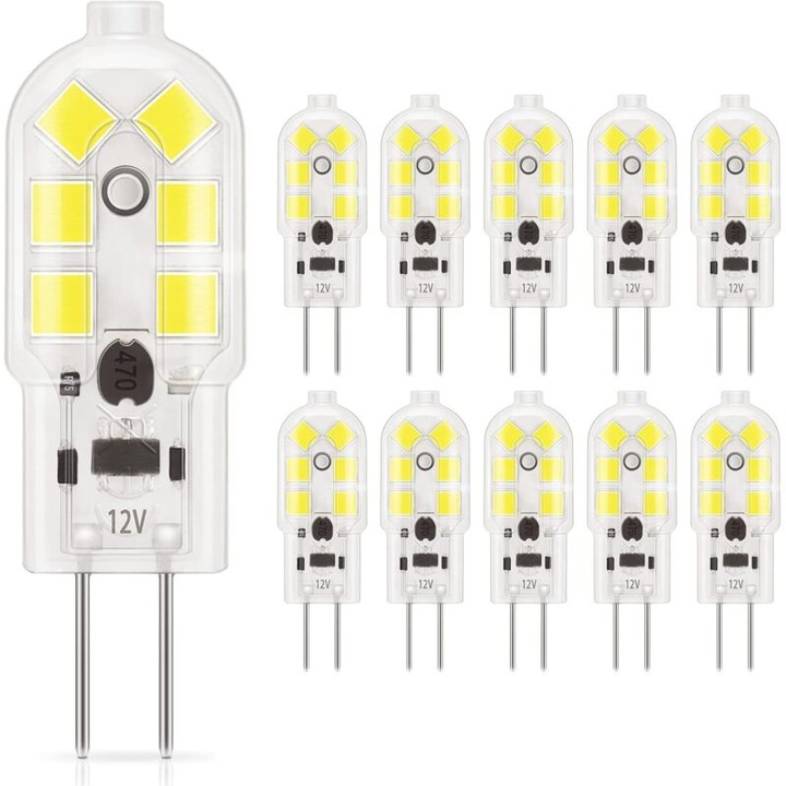 LED G4 izzó 1.5W 6000K 12V 10 db-os szett