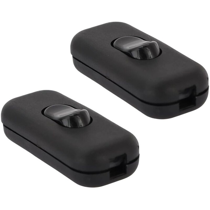 2 db fekete billenőkapcsoló készlet 60x26x15mm 6A 250V