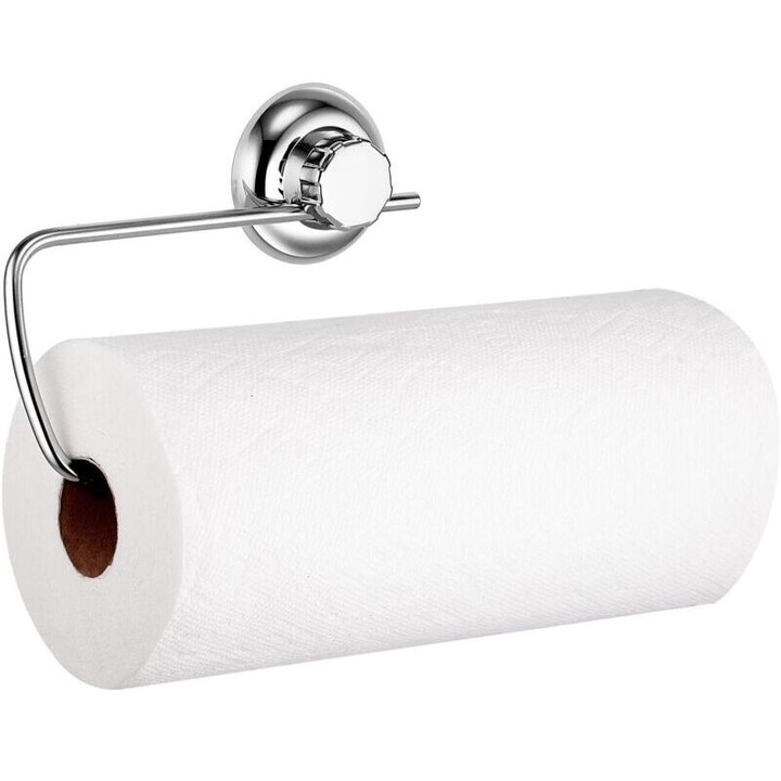 Suport prosoape hartie, inox 304, capacitate 10kg, ventuza, 30x10cm