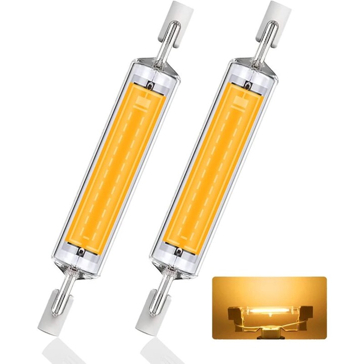 Bec LED R7S 118mm 3000K 10W 1000LM szett 2 db