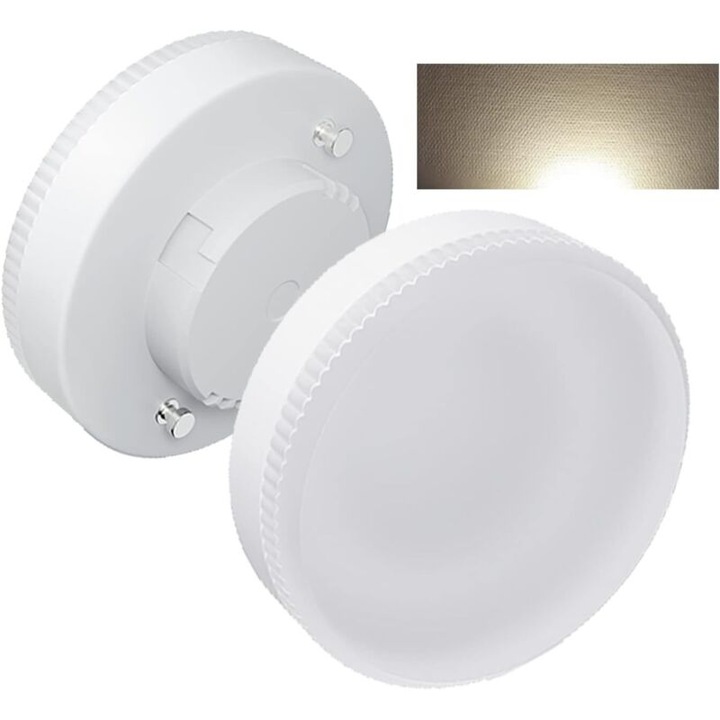 LED GX53 izzó, 10W, természetes fehér, 1000 lumen, 2 db-os szett