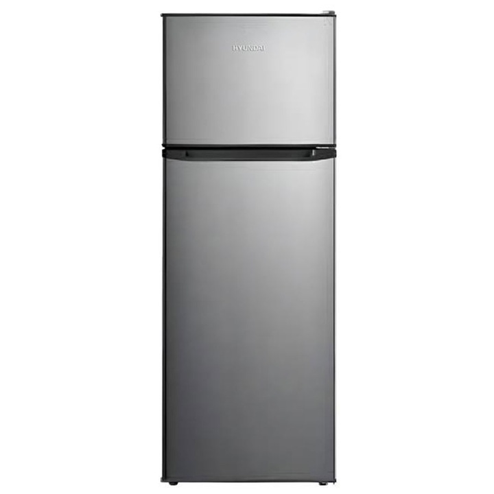 Frigider cu doua usi Hyundai 335 I, Congelator No Frost, Frigider Less Frost, Clasa E, H 164.7 cm, L 59.9 cm, Adancime 70.3 cm, Inox