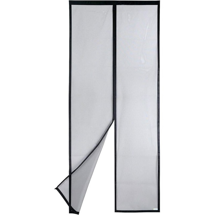Plasa usa magnetica, plasa rezistenta, negru, 90x210cm