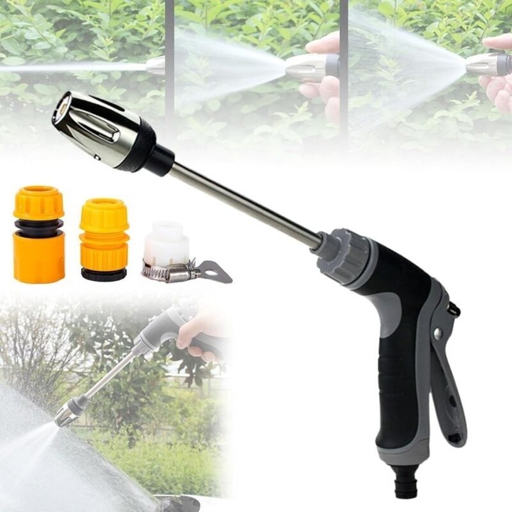 Curatator furtun turbo, negru gri, 37x16cm, presiune reglabila