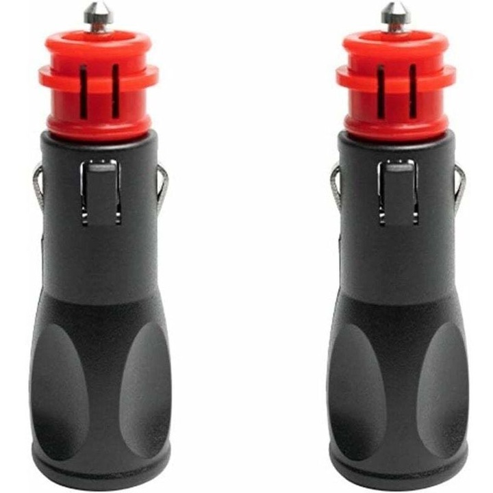 Priza bricheta auto universala 12V 24V, cupru, PC mat, 2 piese