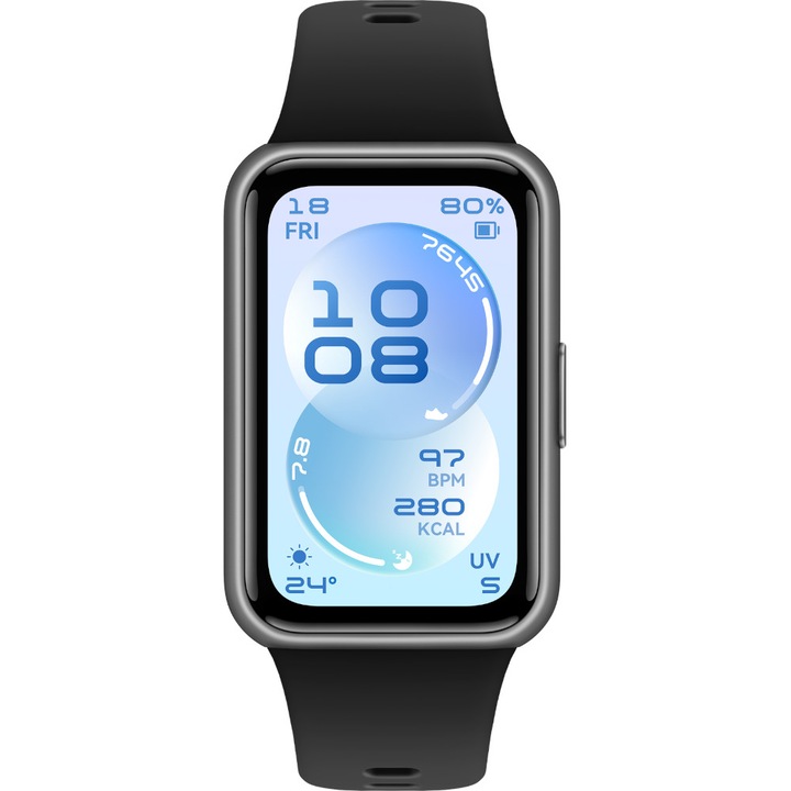 Smartband fitness Huawei Band 11, Fluoroelastomer Strap Black