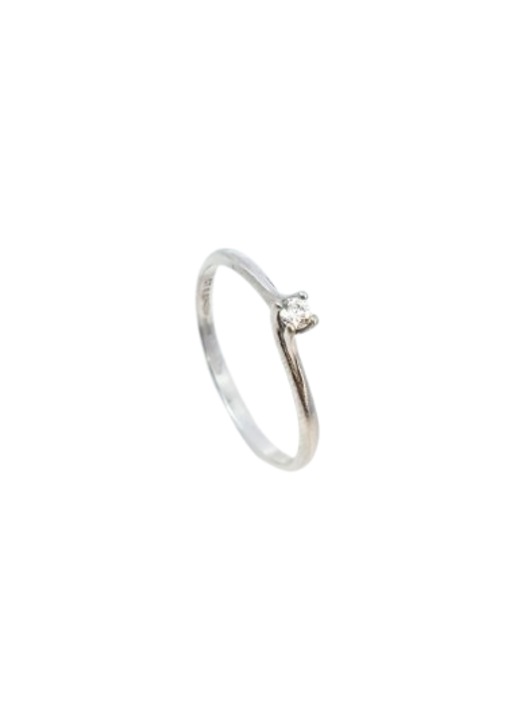 Inel de logodna din aur 18K decorat cu Diamant Natural 0.07ct. G SI3-P1 M56 1.63g