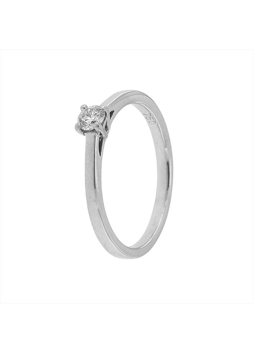 Inel de Logodna din aur 18K decorat cu Diamant Natural 0.17ct. I SI1 Masura 53 2.45g