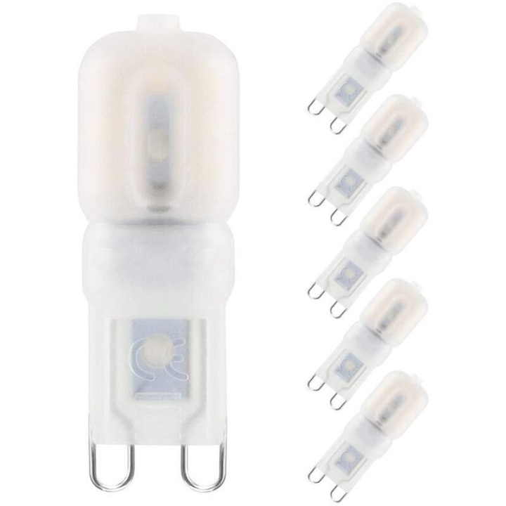G9 LED izzó 3W 3000K meleg fehér 16x48mm 6 db-os szett