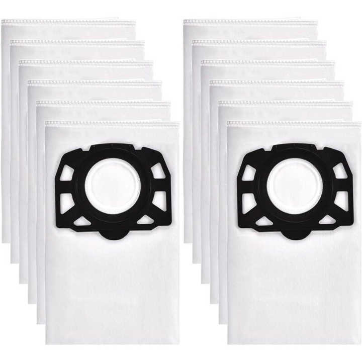 Set 12 saci aspirator compatibili Karcher WD4 WD5 WD6, material rezistent, universal