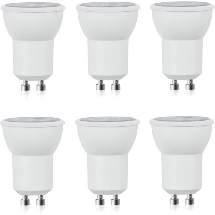 6 db LED MR11 GU10 3W 300lm meleg fehér 35mm izzókészlet