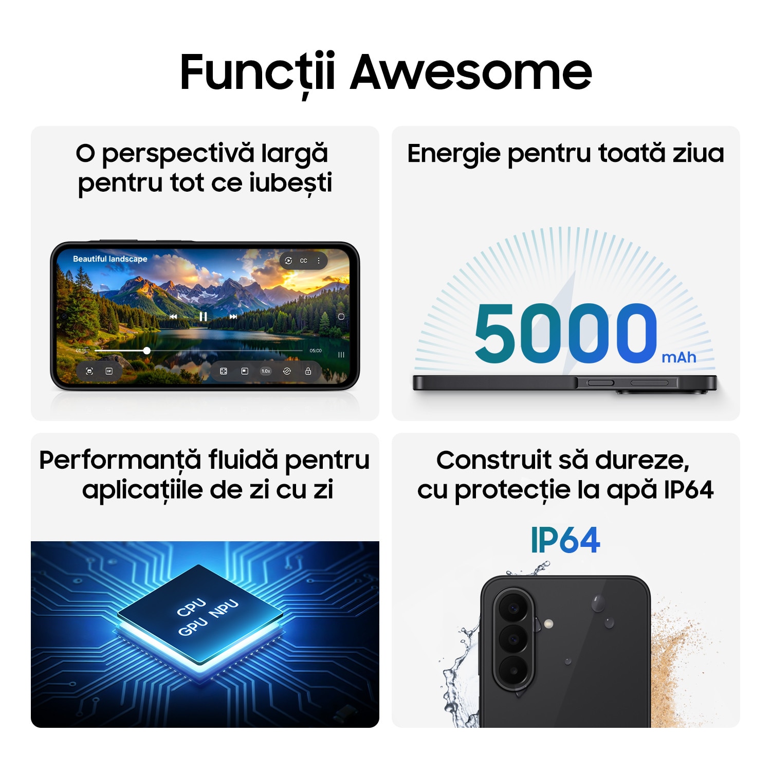 Telefon mobil Samsung Galaxy A27, Dual SIM, 8GB RAM, 256GB, 5G, Blue