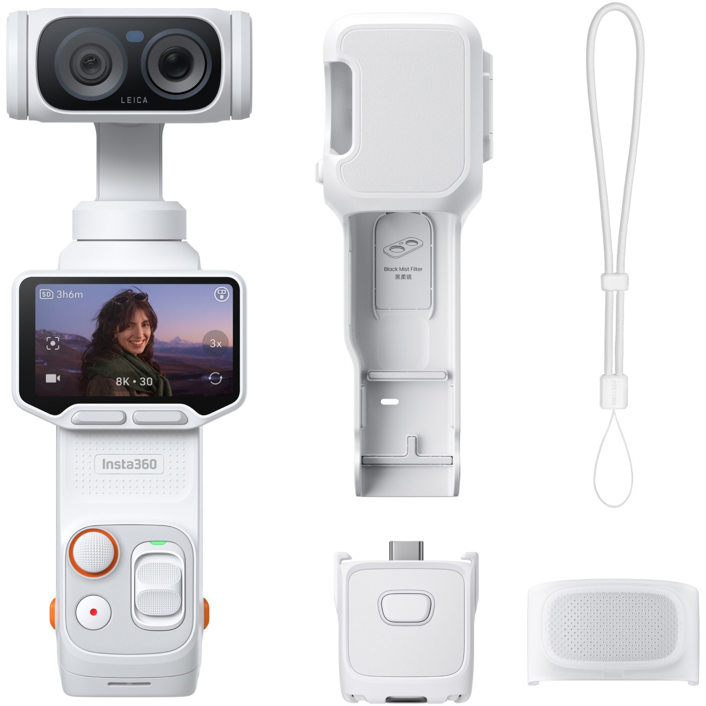 AMATERAS kunanomi 360 2個 Camera de actiune Insta360 Luna Ultra, Standard Bundle, Stellar