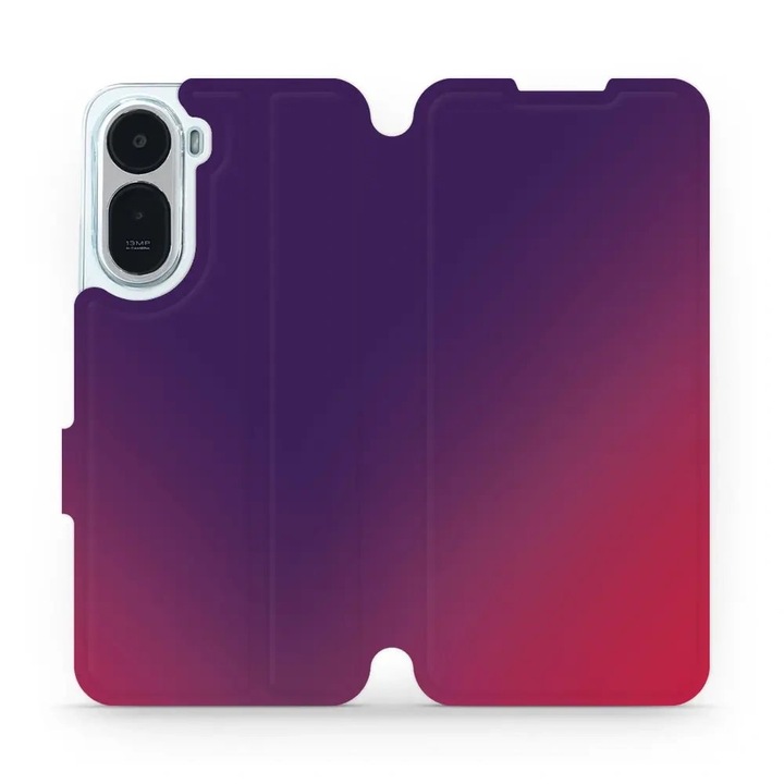 Husa flip Mobiwear Redmi A7 Pro, subtire, multicolor, piele ecologica, 14x7cm