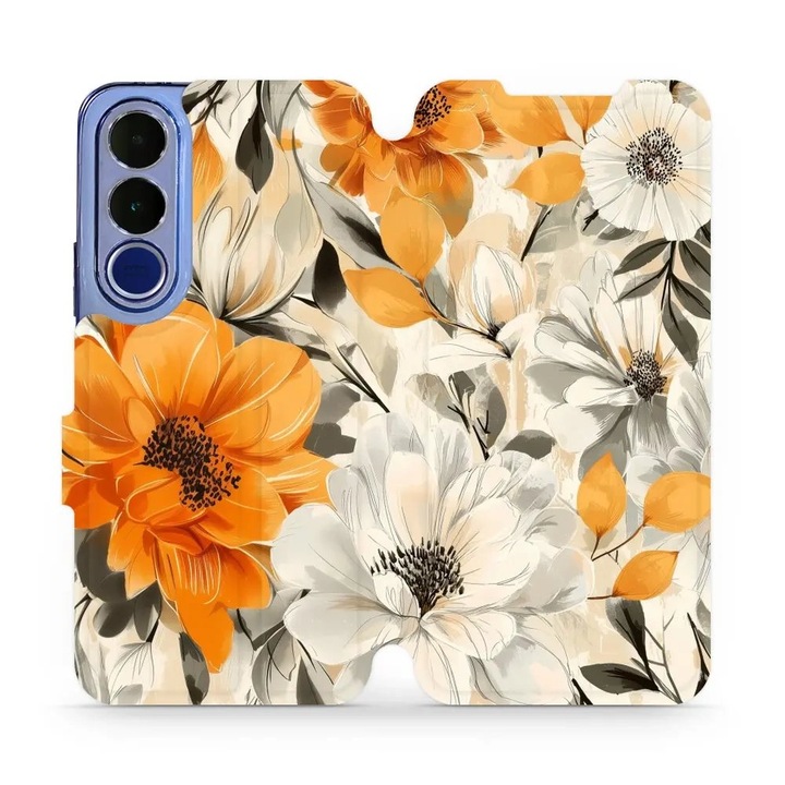 Husa flip Mobiwear Vivo V70 FE multicolor 15x7cm