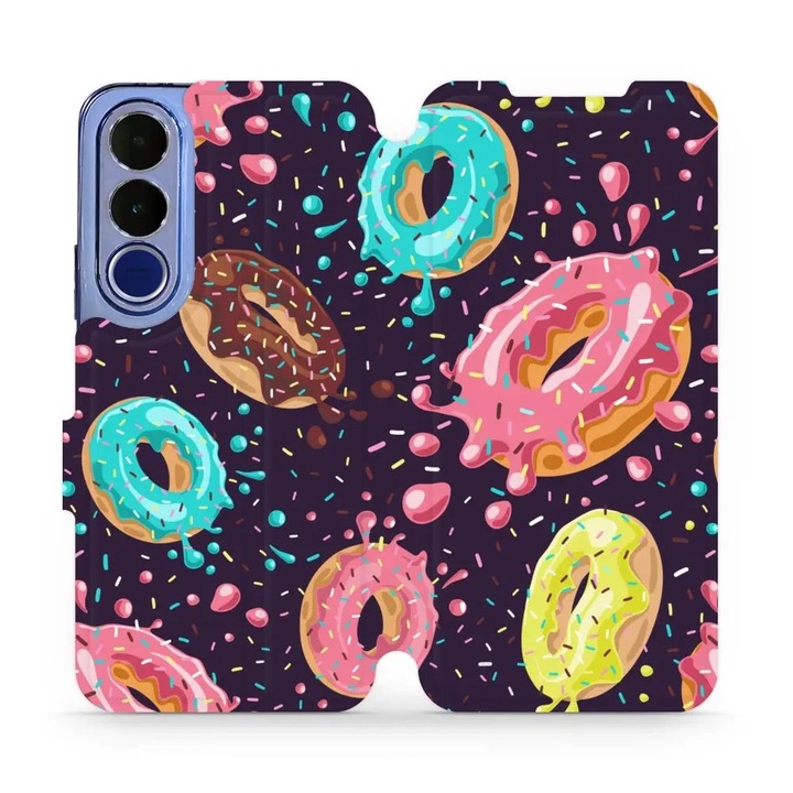 Husa flip Mobiwear Vivo V70 FE multicolor piele ecologica