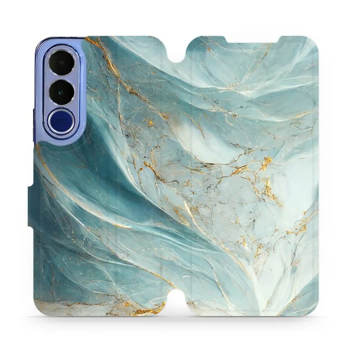 Husa flip Mobiwear Vivo V70 FE, subtire, multicolor, 15x7cm