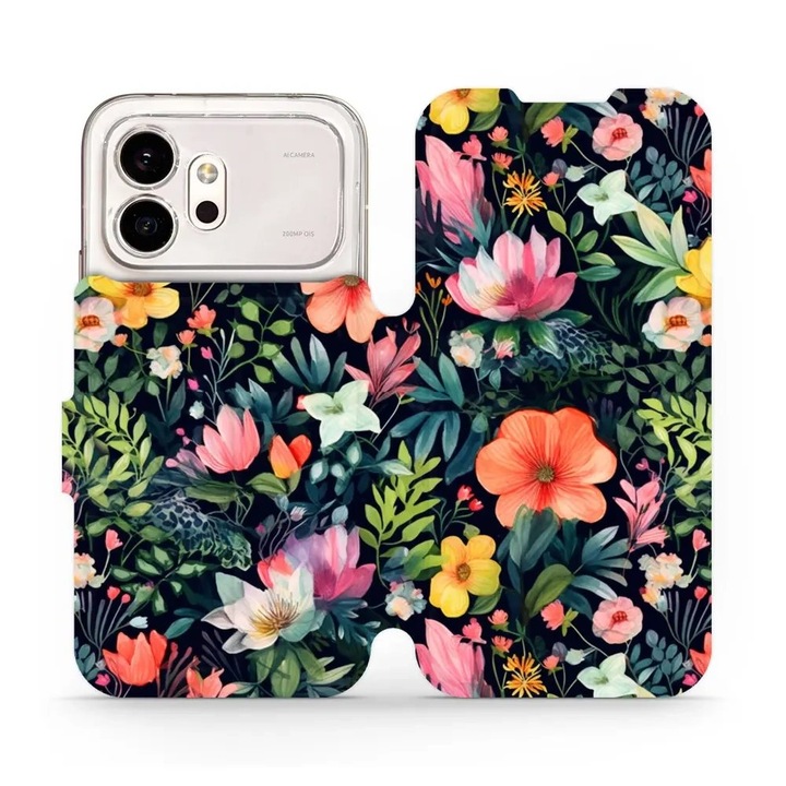 Husa flip Mobiwear Honor 600, subtire, multicolor, 15x7cm