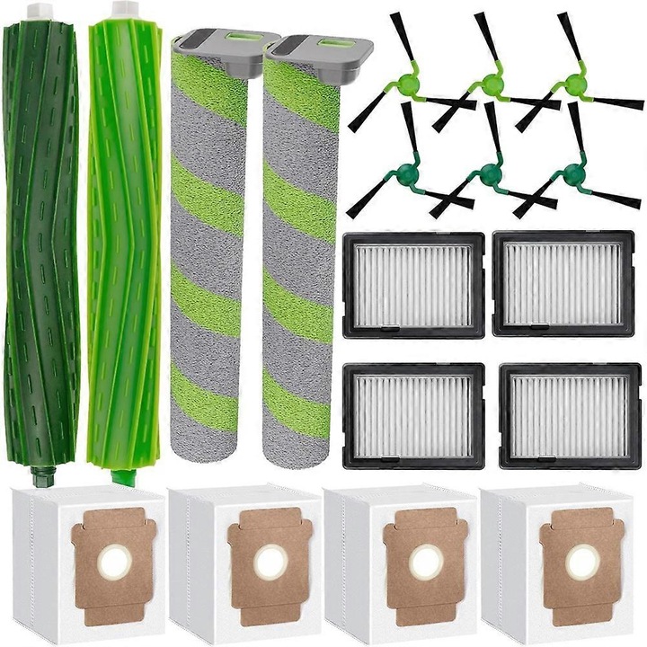Set accesorii pentru aspirator robot Roomba Max 705 Combo, perii, filtre, saci praf, multicolor