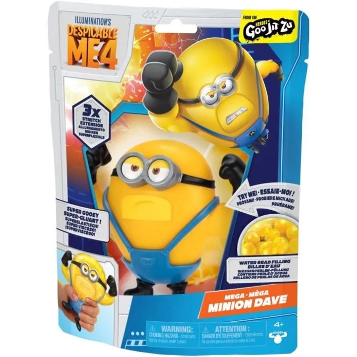 Figurina Dave Minions Goo Jit Zu 13cm galben