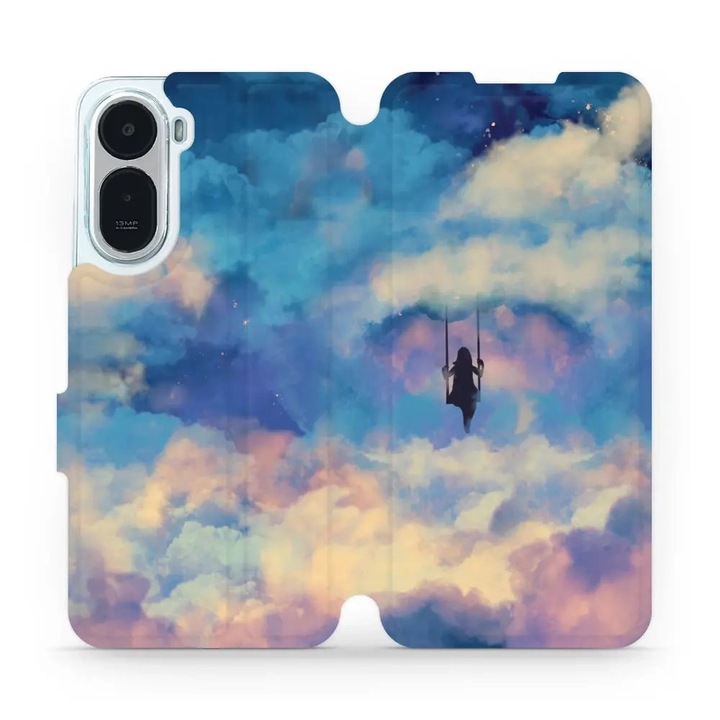 Husa flip Mobiwear Redmi A7 Pro, subtire, suport, multicolor, 15x7cm