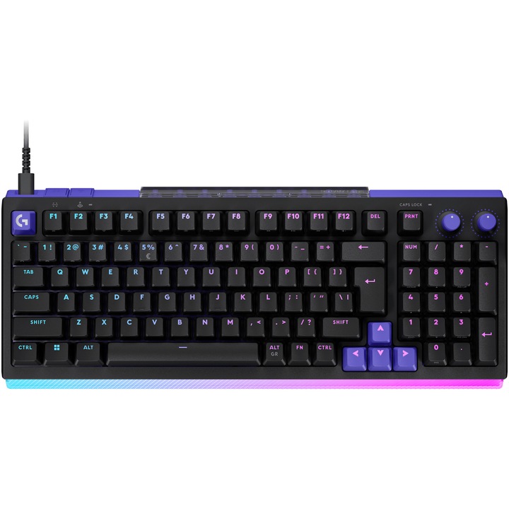 Tastatura gaming Logitech G512 X 98, DUAL SWAP (Analogic & mecanic), LIGHTSYNC RGB, Tactile, cablu USB - C-USB A, black