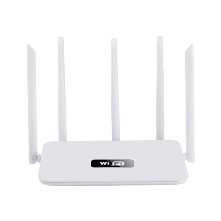 Vezeték nélküli router 5 antenna 2.4G 300Mbps fehér 10x15x3cm