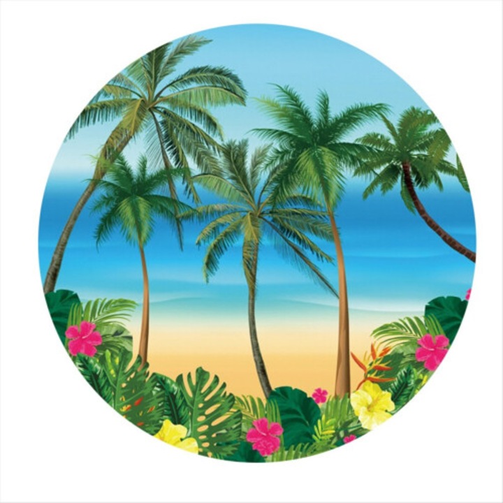 Panza foto fundal petrecere multicolor 100x100x0.2cm polyester