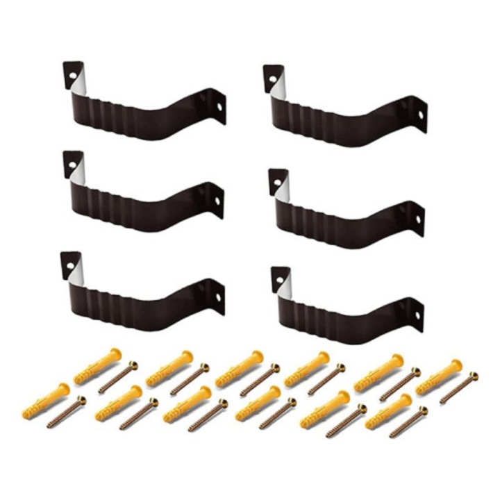 6 db barna alumínium ereszcsatorna adapter készlet 10x7.5cm
