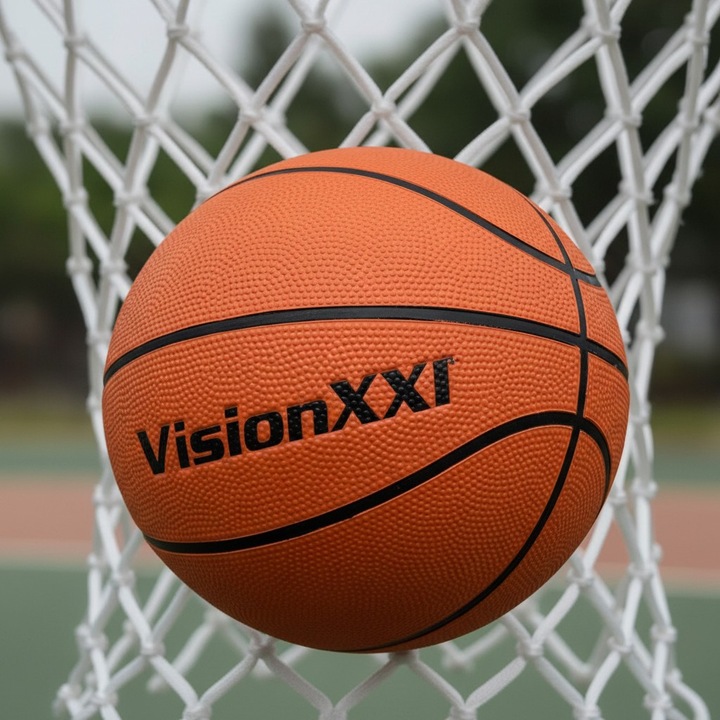 Minga de Baschet „SPORTS”, Marimea 7, pentru Interior si Exterior, Textura Aderenta Sporita, Portocaliu. VisionXXI