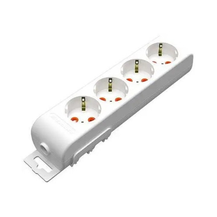 Bloc prelungitor electric 4 prize schuko 16A 3500W alb Ri-tech Mutlusan 001 175 410001 00 00