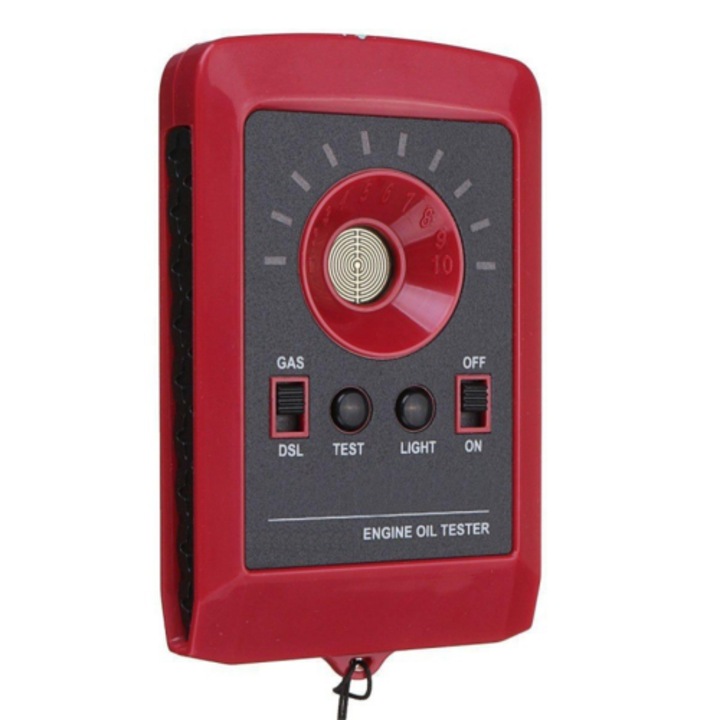 Tester calitate ulei auto, detector ulei motor digital 12V, led, rosu, 1 buc