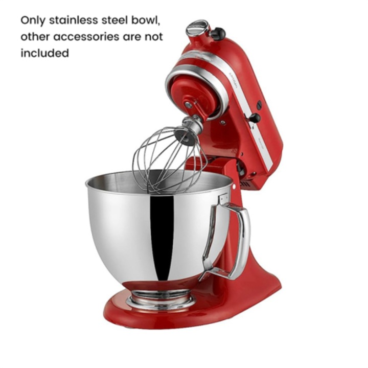 Rozsdamentes acél keverőtál 4.5QT 5QT Classic Artisan-hez, standard kapacitás, ezüst
