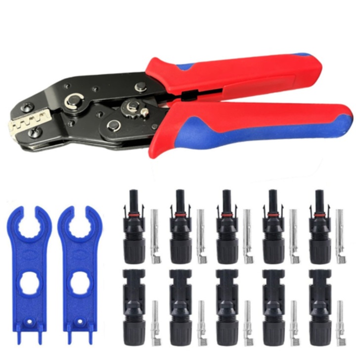 Set cleste sertizare solar 1000V 30A metal multicolor