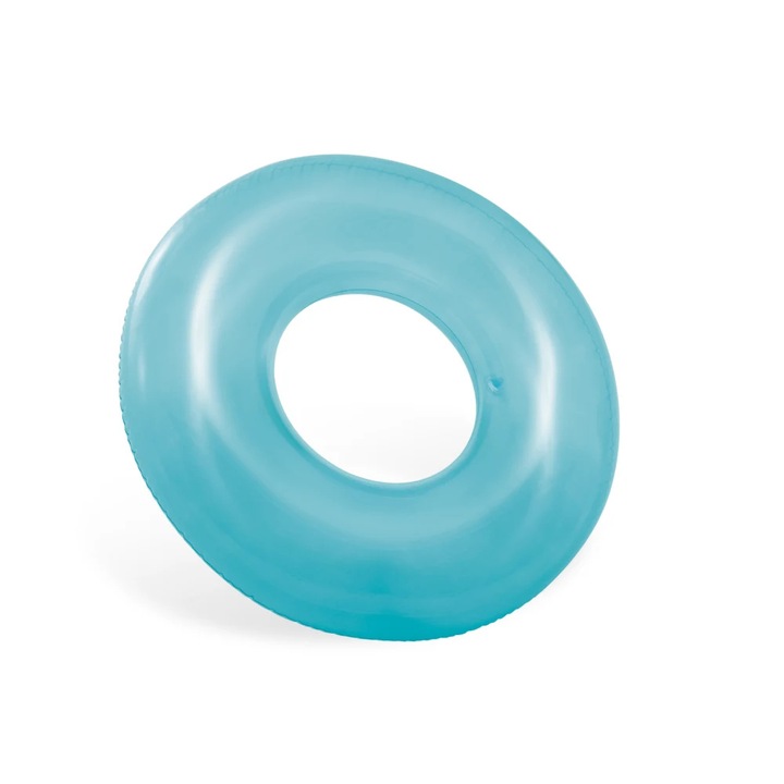 Colac gonflabil de inot transparent 76 cm, max. 40 kg, Albastru, 8&plus, ani 59260