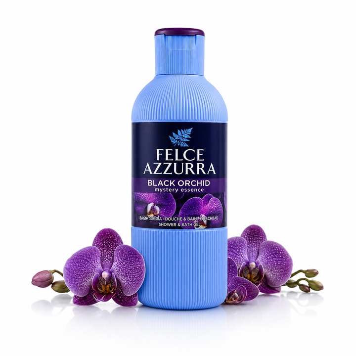 Felce Azzurra® tusfürdő egzotikus fekete orchidea virágillattal, 650 ml